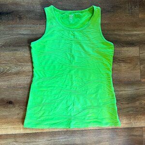 Title nine ladies neon green athletic racerback tank top size medium